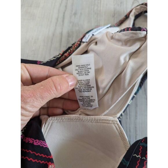 Hermoza Halle One Piece Plaid Swimsuit Women's size 10 black modest - Picture 10 of 10